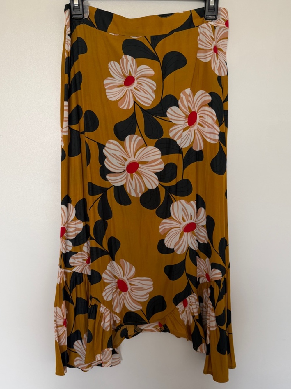 Anthropologie Eva Franco Floral Print Ruffle Skirt